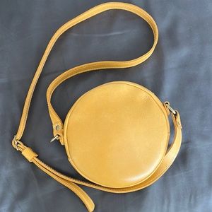 Portland Leather Sunflower round leather crossbody